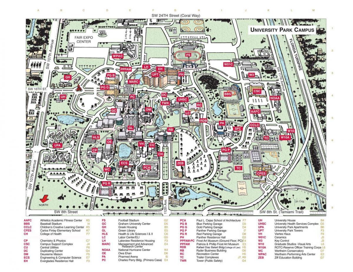 Universidade Internacional da flórida mapa