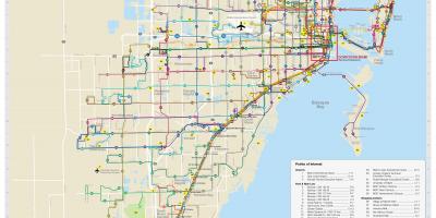 Miami pública de trânsito mapa